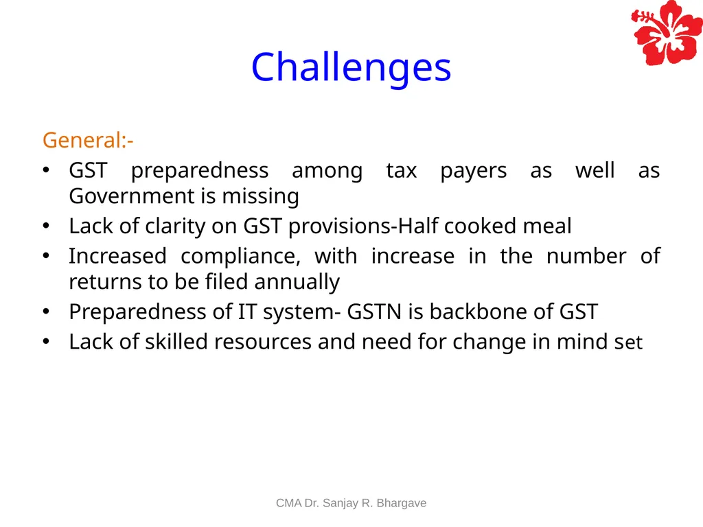 Compiled by CMA Dr. Sanjay R. Bhargave. Value - slide 15 of 23