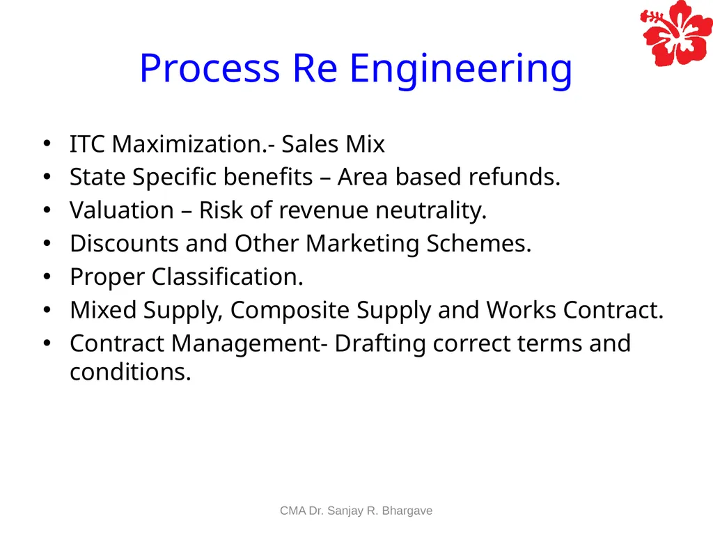 Compiled by CMA Dr. Sanjay R. Bhargave. Value - slide 21 of 23