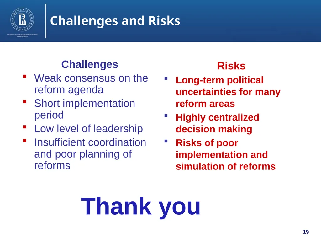 Public Administration Development in Russia: Major - slide 19 of 19