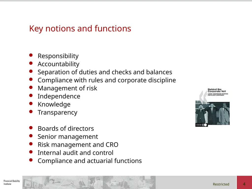 Corporate Governance in a Group Context Regional - slide 4 of 20
