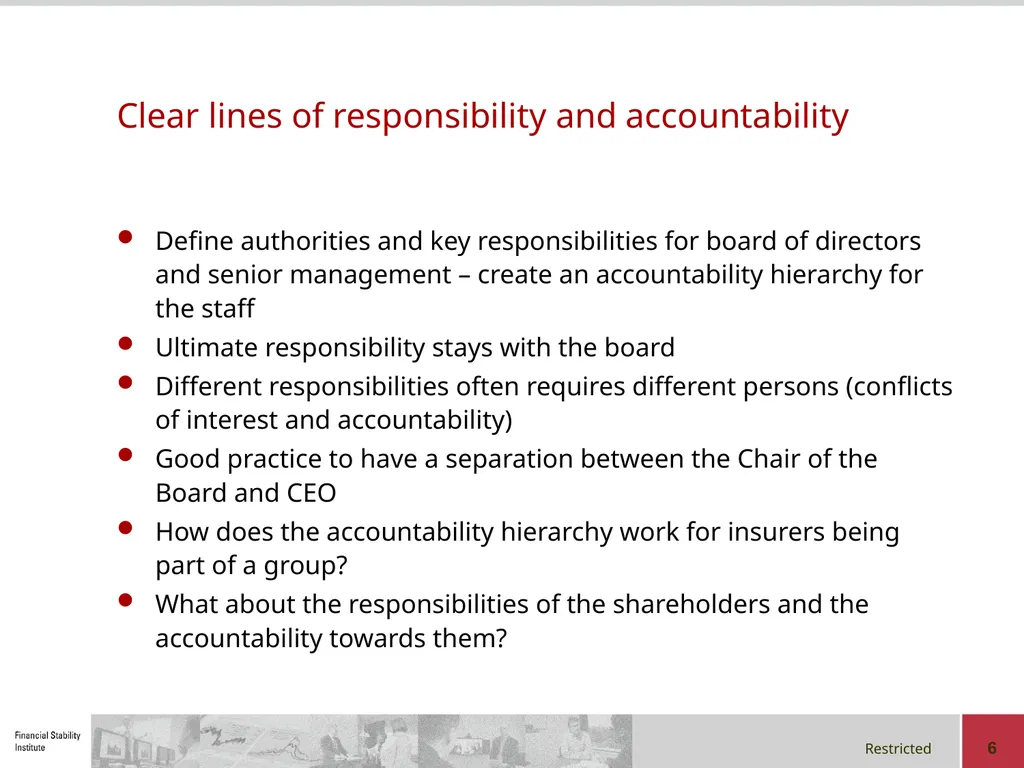 Corporate Governance in a Group Context Regional - slide 6 of 20