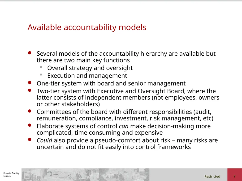 Corporate Governance in a Group Context Regional - slide 7 of 20