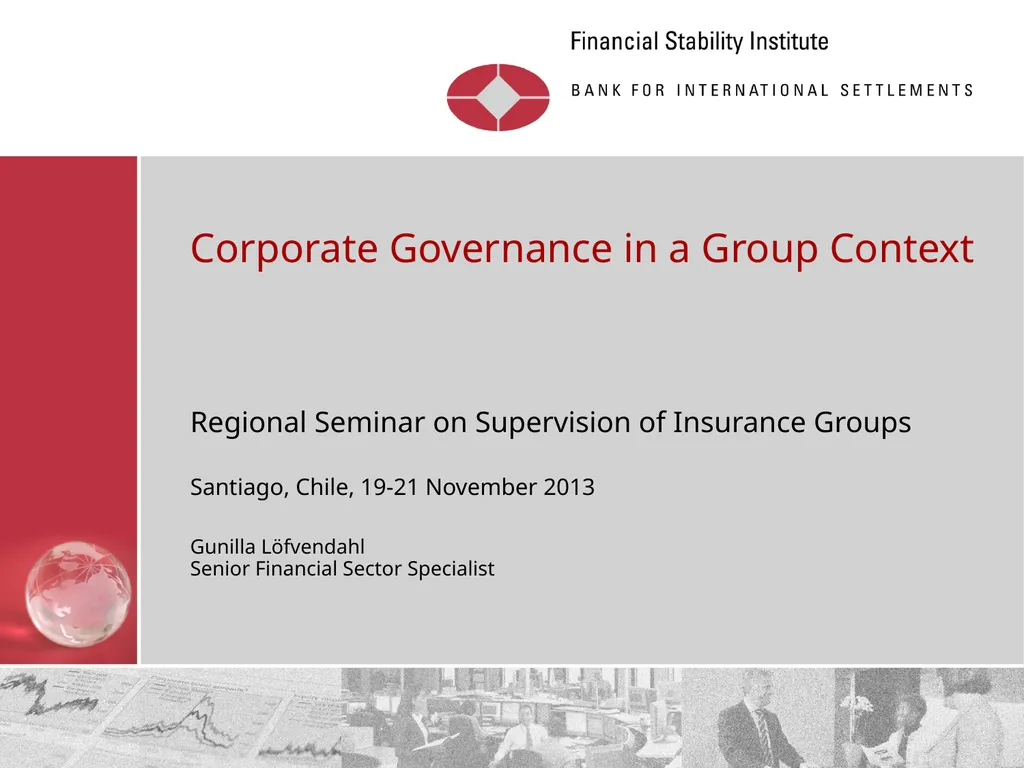 Corporate Governance in a Group Context Regional - slide 1 of 20