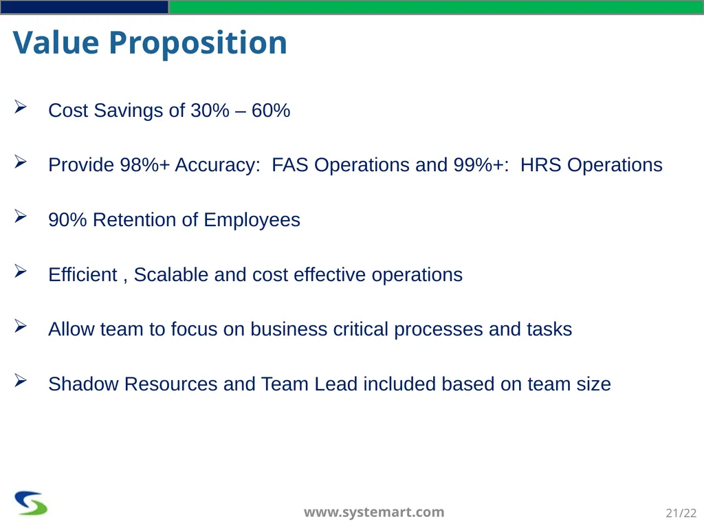 SYSTEMART, LLC. We Optimize. You Capitalize - slide 21 of 22