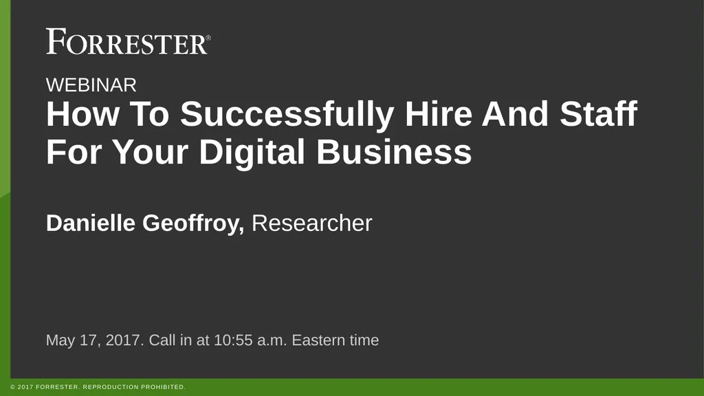 WEBINAR How To Successfully Hire And Staff For - slide 2 of 46