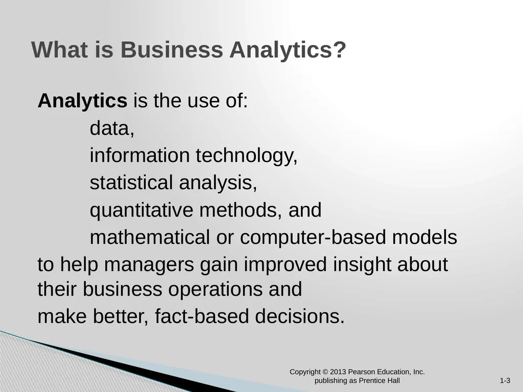 Chapter 1: Introduction to Business Analytics - slide 3 of 28