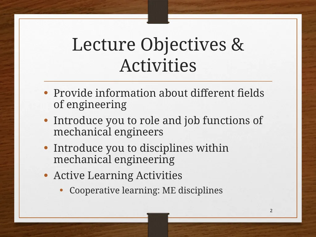 CHAPTER 2 -Engineering Majors ME101 Dr. Nhut Tan - slide 2 of 41