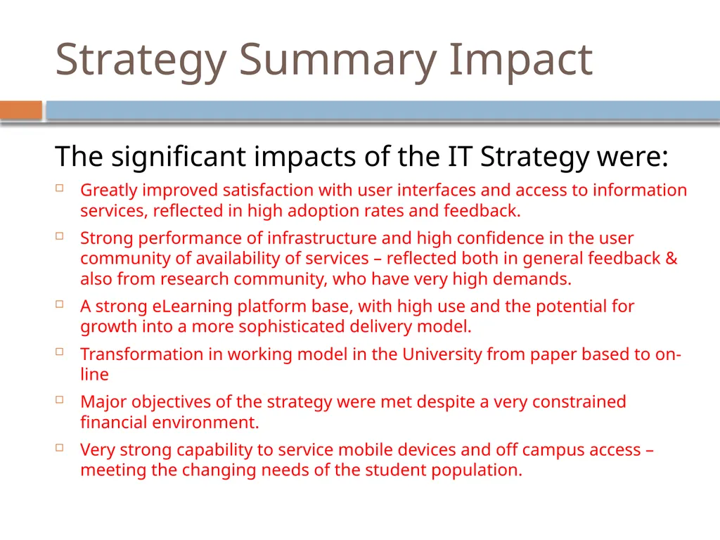 IT Strategy Review March 2014 This presentation - slide 14 of 16