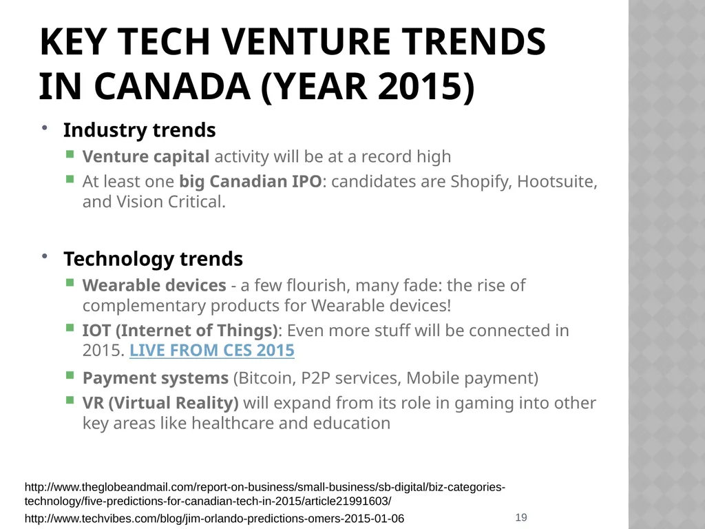 Silicon valley (SV) and Canadian IT ventures - slide 19 of 25