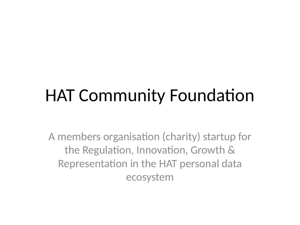 The HAT ecosystem To evolve and emerge a digital - slide 3 of 14