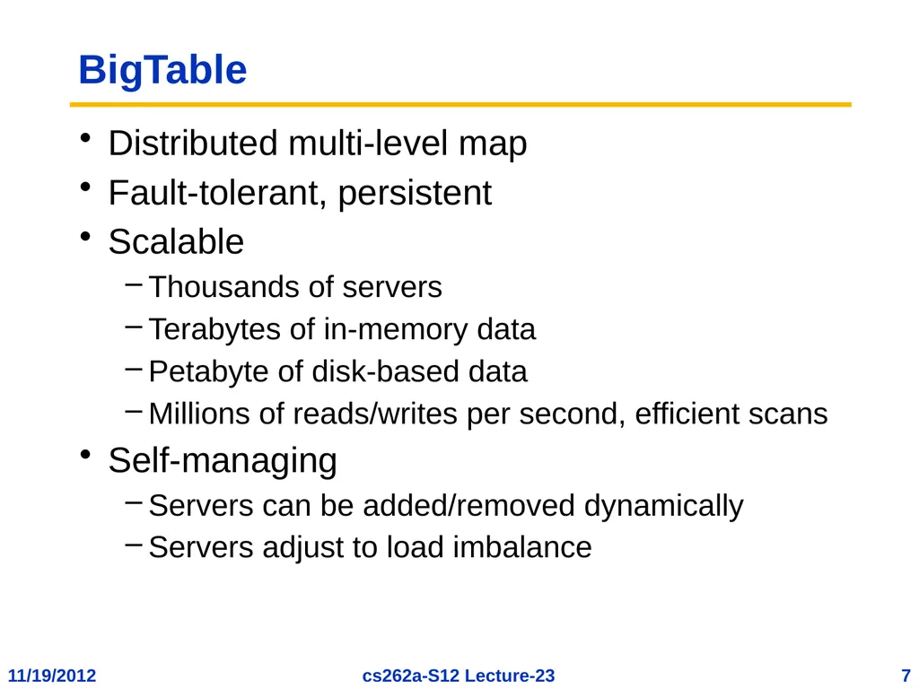 EECS 262a Advanced Topics in Computer Systems - slide 7 of 54