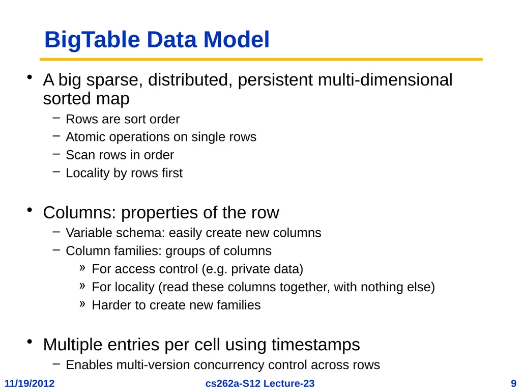 EECS 262a Advanced Topics in Computer Systems - slide 9 of 54
