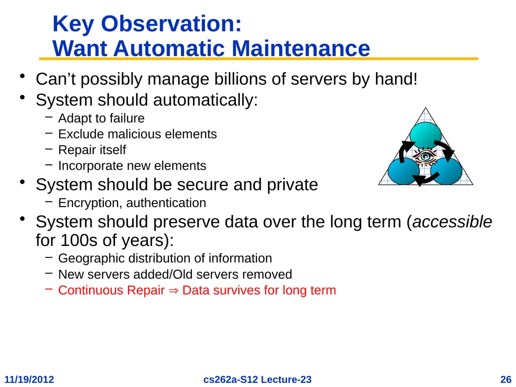 EECS 262a Advanced Topics in Computer Systems - slide 26 of 54