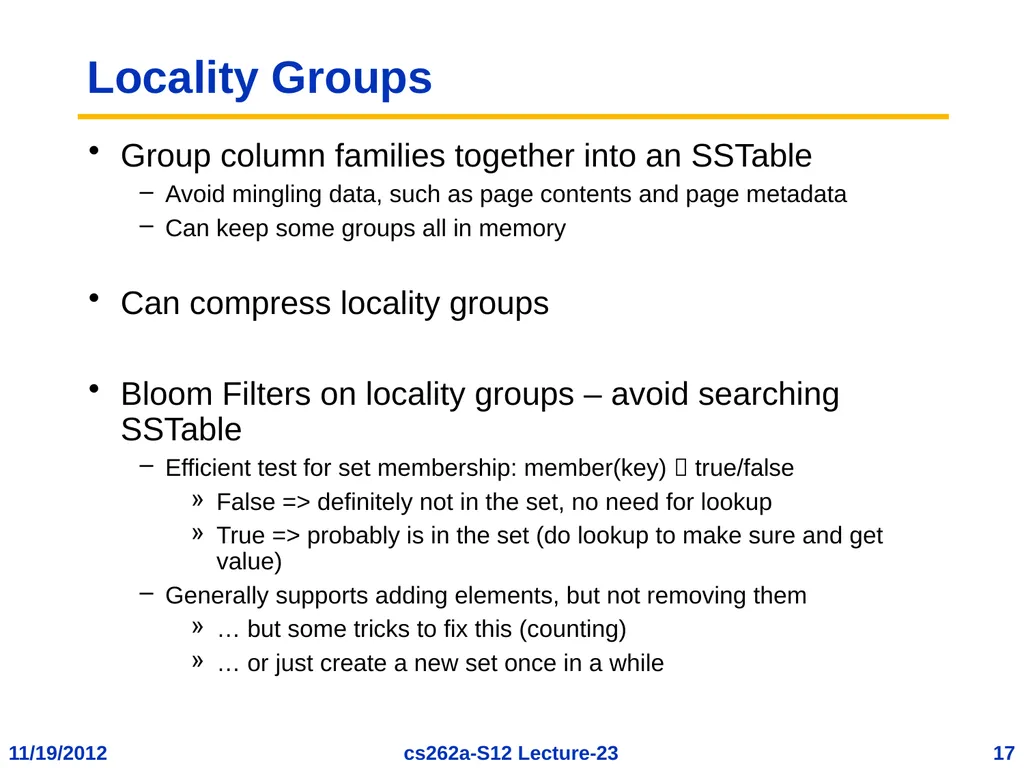 EECS 262a Advanced Topics in Computer Systems - slide 17 of 54