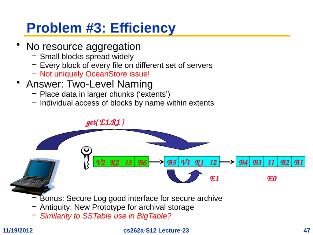 EECS 262a Advanced Topics in Computer Systems - slide 47 of 54
