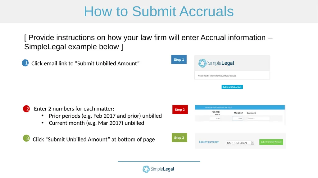 Template Law Firm Accruals Training How to Use - slide 7 of 15