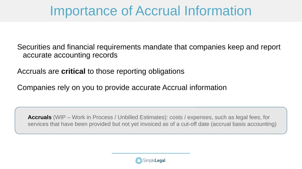 Template Law Firm Accruals Training How to Use - slide 5 of 15