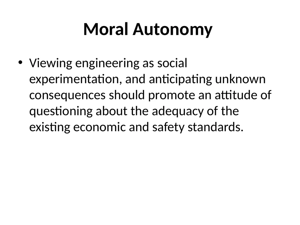 Unit – III ENGINEERING AS SOCIAL EXPERIMENTATION - slide 17 of 50