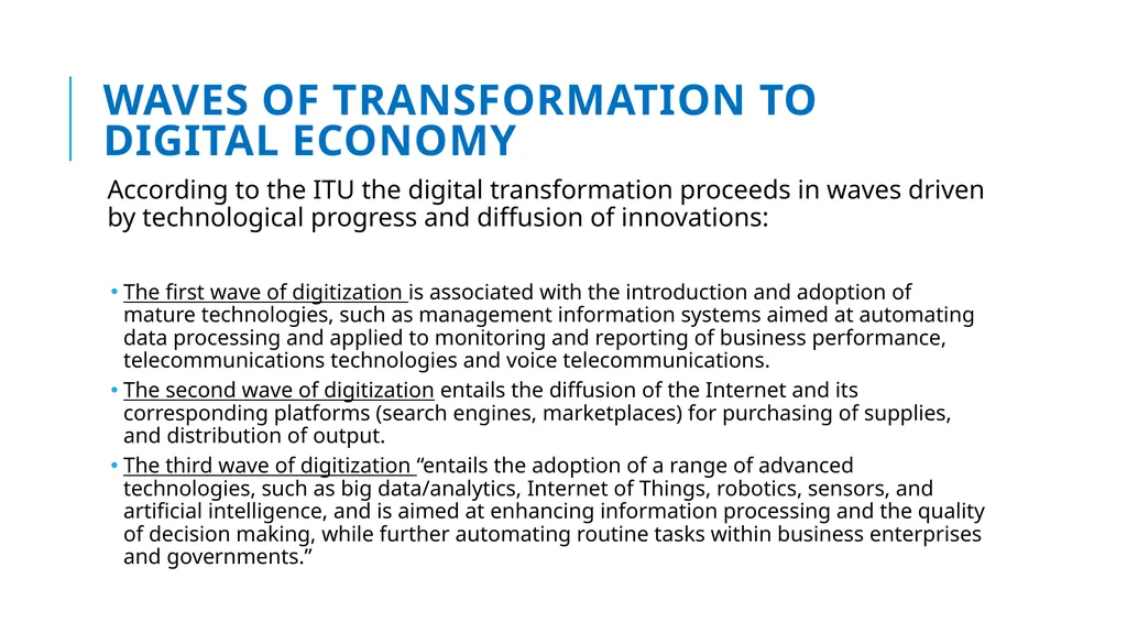 Development implications of the Digital economies: - slide 19 of 24