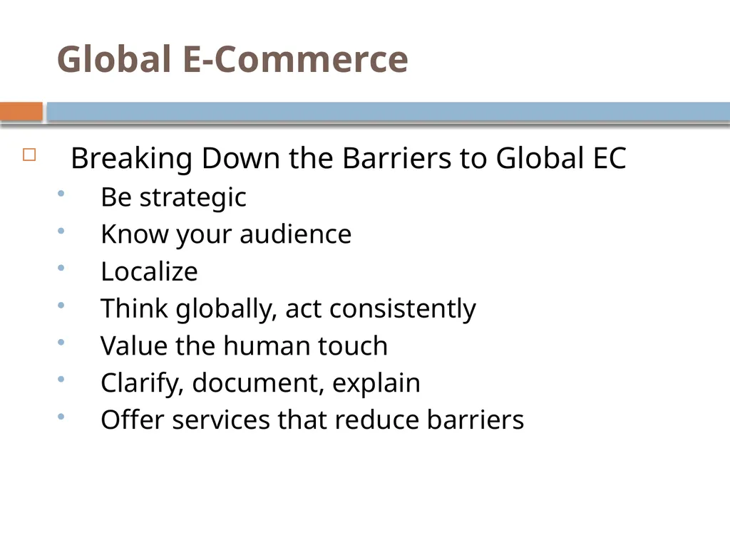 E-Commerce Strategy and Global EC Chapter 14 - slide 44 of 48