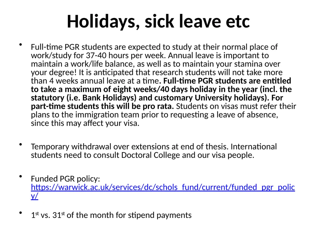 PGR Induction ADMIN  SSLC: One from each degree: - slide 9 of 17