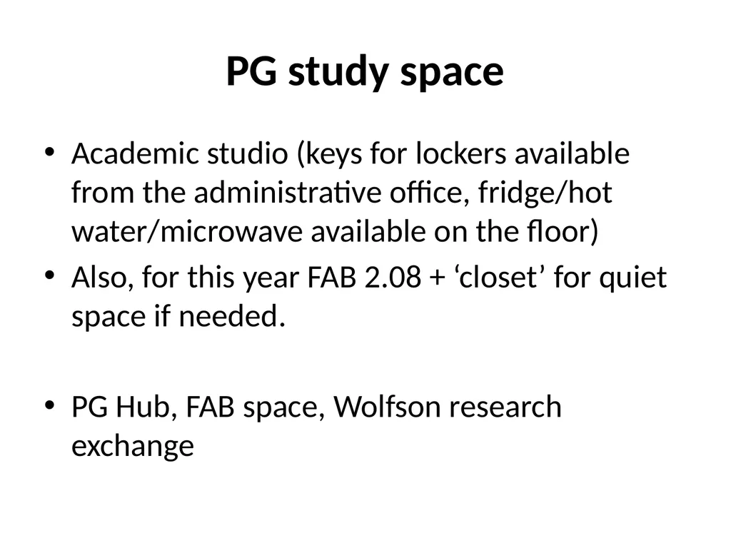 PGR Induction ADMIN  SSLC: One from each degree: - slide 5 of 17