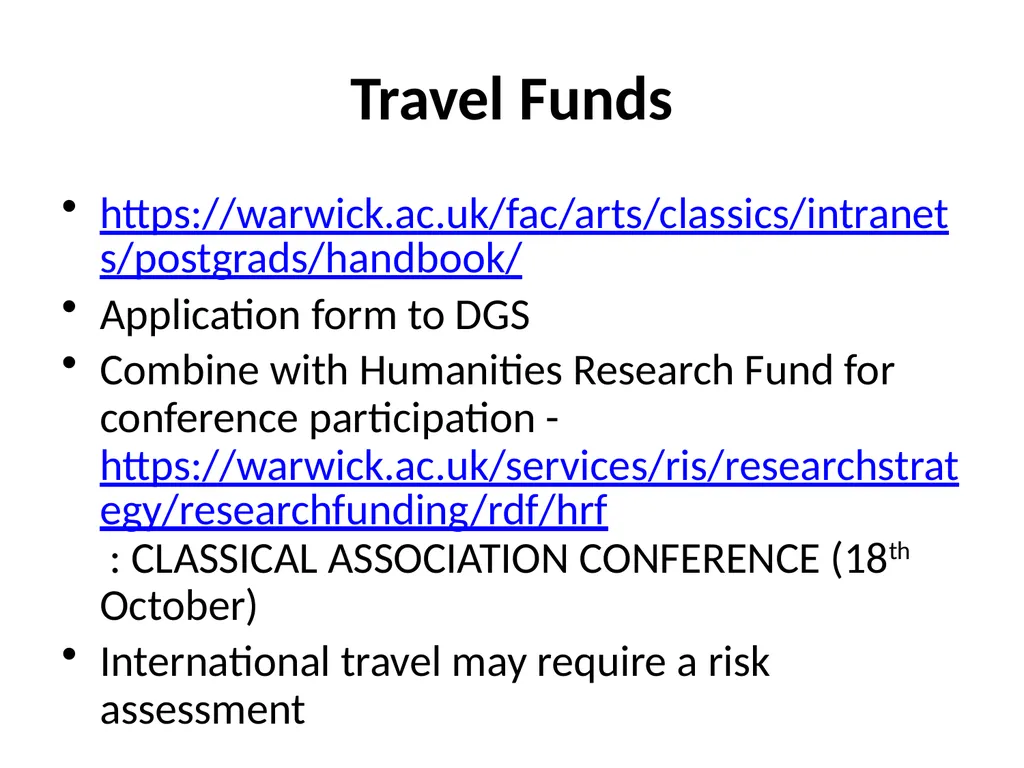 PGR Induction ADMIN  SSLC: One from each degree: - slide 7 of 17