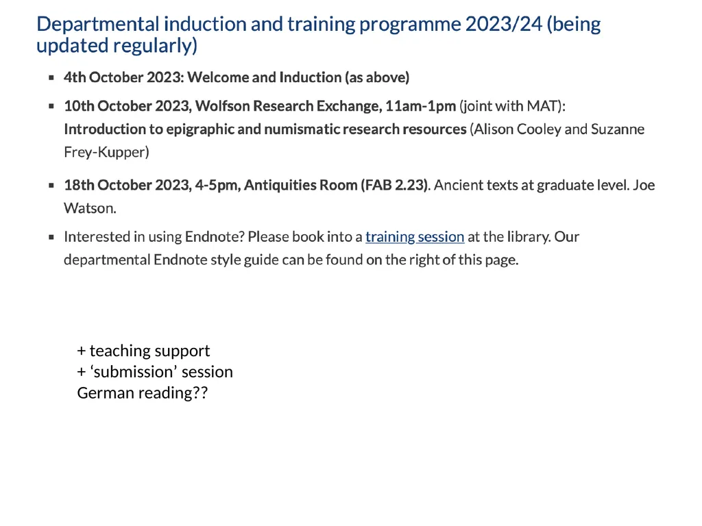 PGR Induction ADMIN  SSLC: One from each degree: - slide 4 of 17