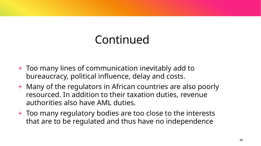 Study on Intensifying the fight against corruption - slide 13 of 24