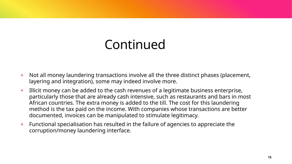 Study on Intensifying the fight against corruption - slide 15 of 24