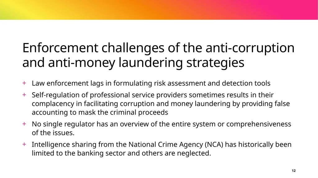 Study on Intensifying the fight against corruption - slide 12 of 24
