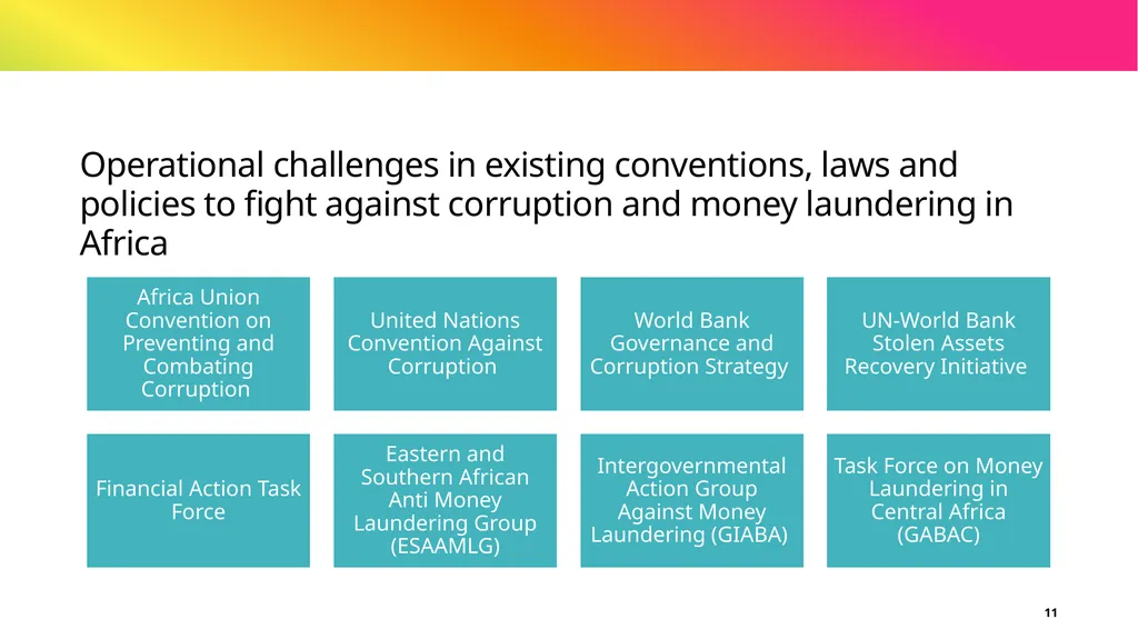 Study on Intensifying the fight against corruption - slide 11 of 24