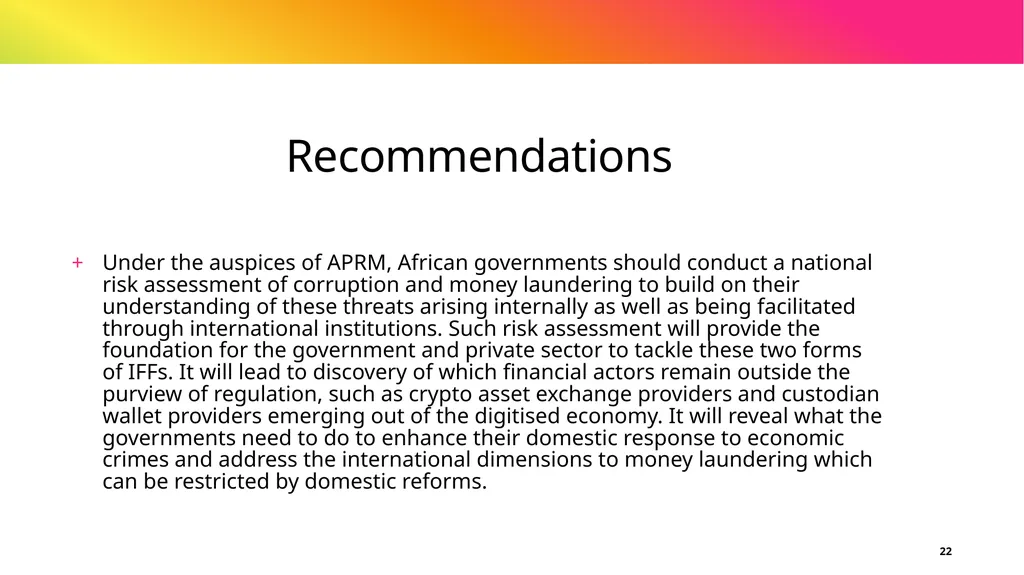 Study on Intensifying the fight against corruption - slide 22 of 24
