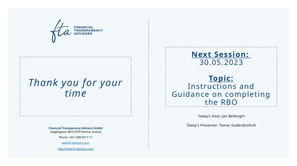 AML Tuesday’s Session #15 on: Conducting a - slide 26 of 26