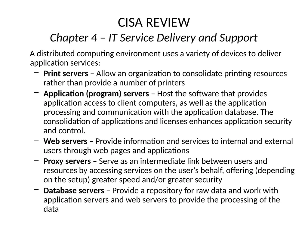 CISA REVIEW The material provided in this slide - slide 17 of 38