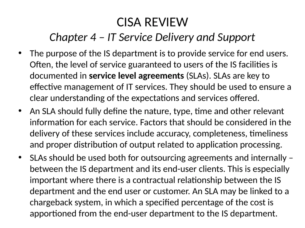 CISA REVIEW The material provided in this slide - slide 4 of 38