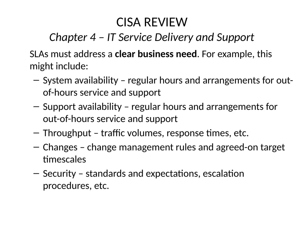 CISA REVIEW The material provided in this slide - slide 5 of 38