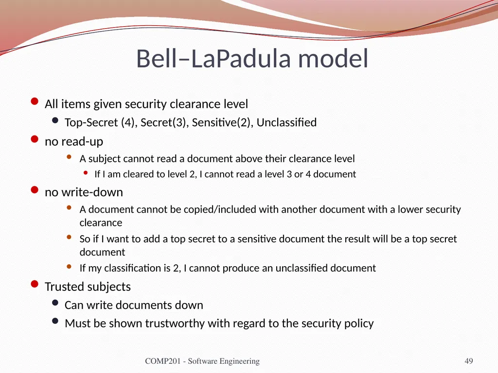 Software Engineering COMP 201 Lecturer: Sebastian - slide 49 of 56