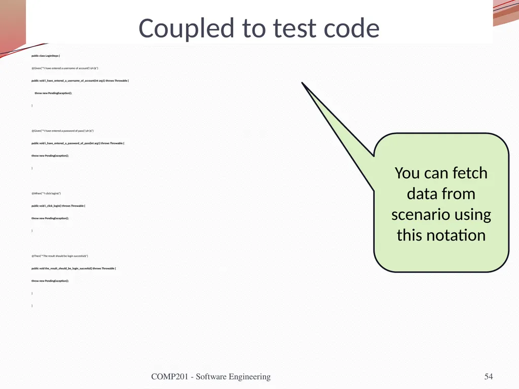 Software Engineering COMP 201 Lecturer: Sebastian - slide 54 of 56