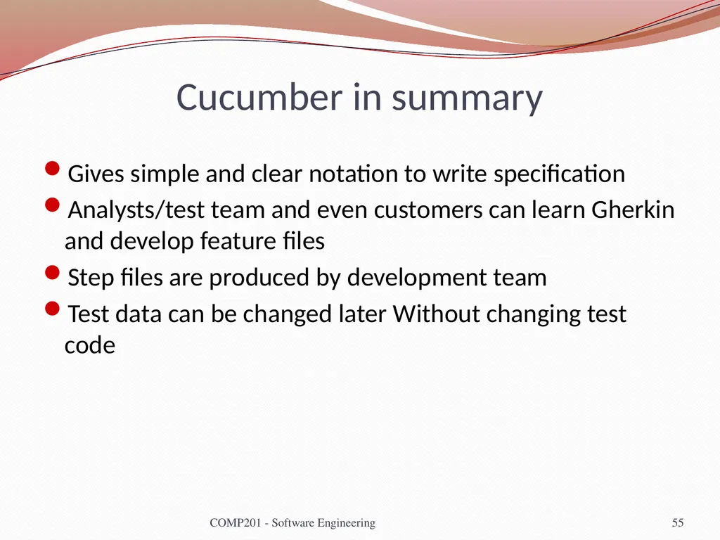 Software Engineering COMP 201 Lecturer: Sebastian - slide 55 of 56