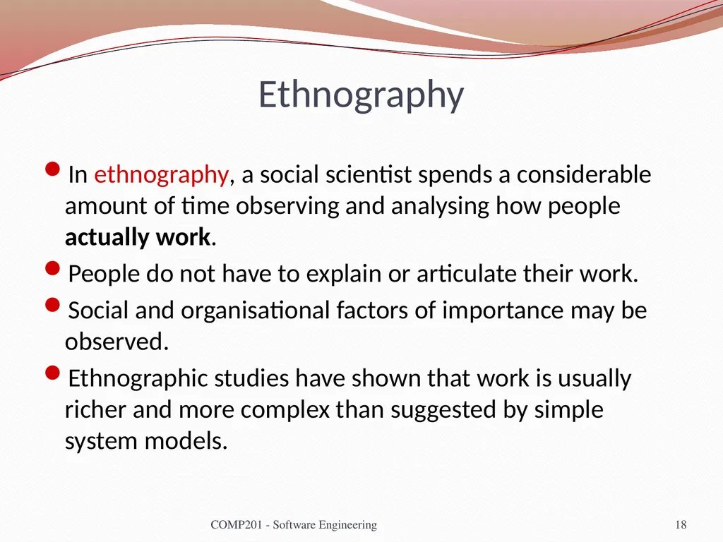Software Engineering COMP 201 Lecturer: Sebastian - slide 18 of 56