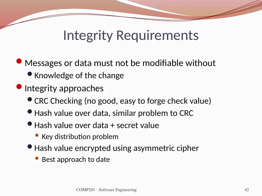 Software Engineering COMP 201 Lecturer: Sebastian - slide 42 of 56
