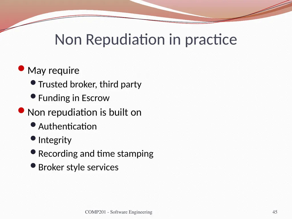 Software Engineering COMP 201 Lecturer: Sebastian - slide 45 of 56