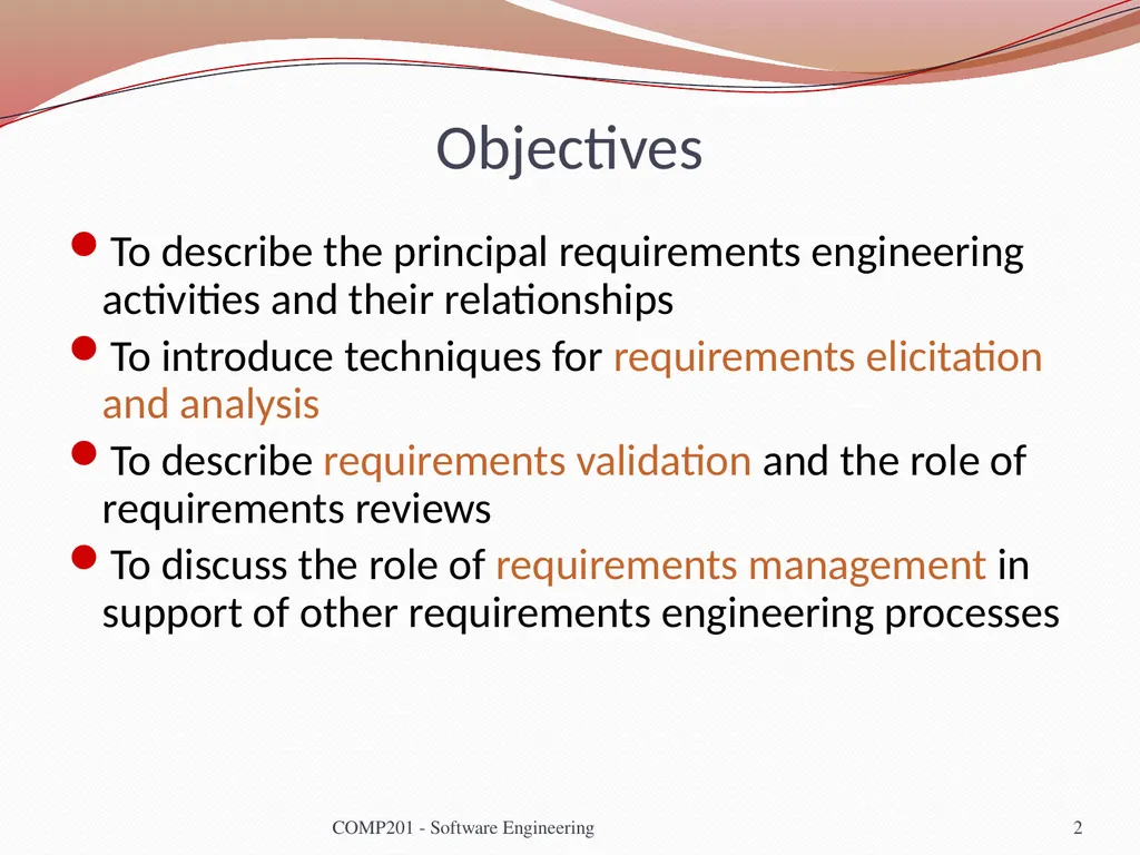 Software Engineering COMP 201 Lecturer: Sebastian - slide 2 of 56
