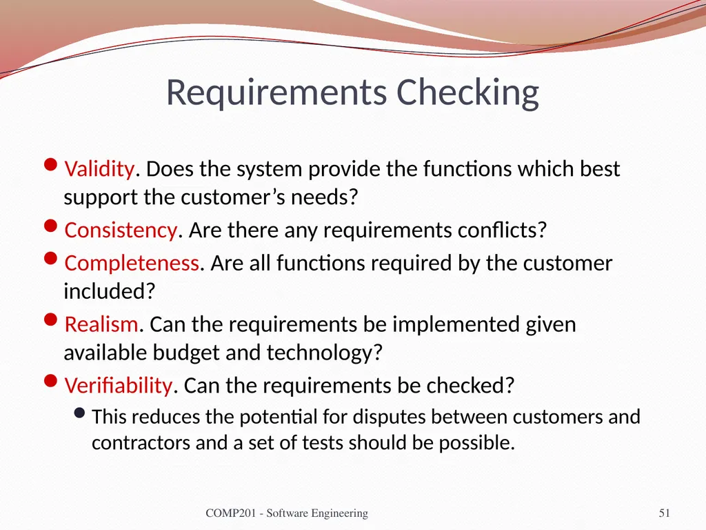 Software Engineering COMP 201 Lecturer: Sebastian - slide 51 of 56