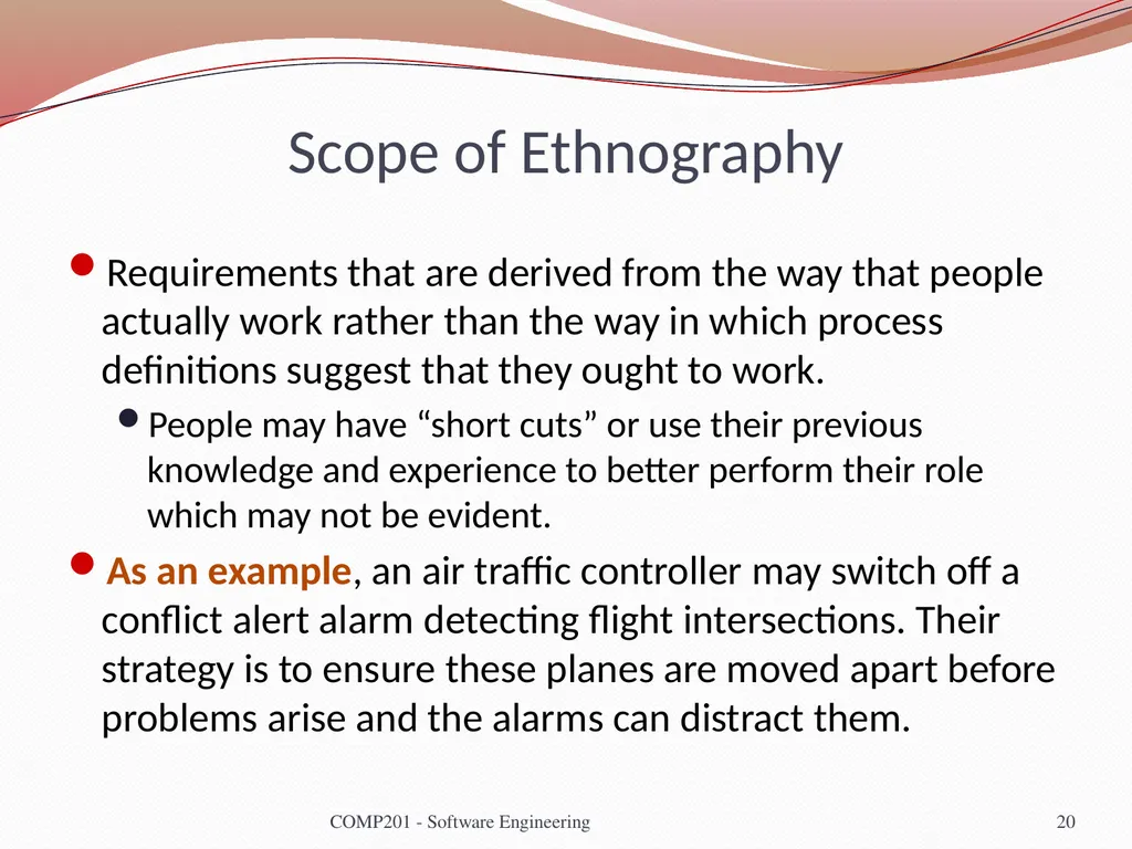 Software Engineering COMP 201 Lecturer: Sebastian - slide 20 of 56