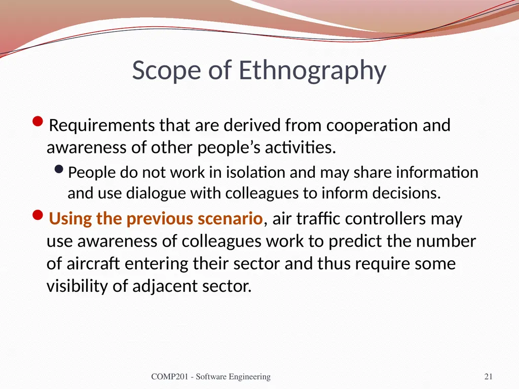 Software Engineering COMP 201 Lecturer: Sebastian - slide 21 of 56