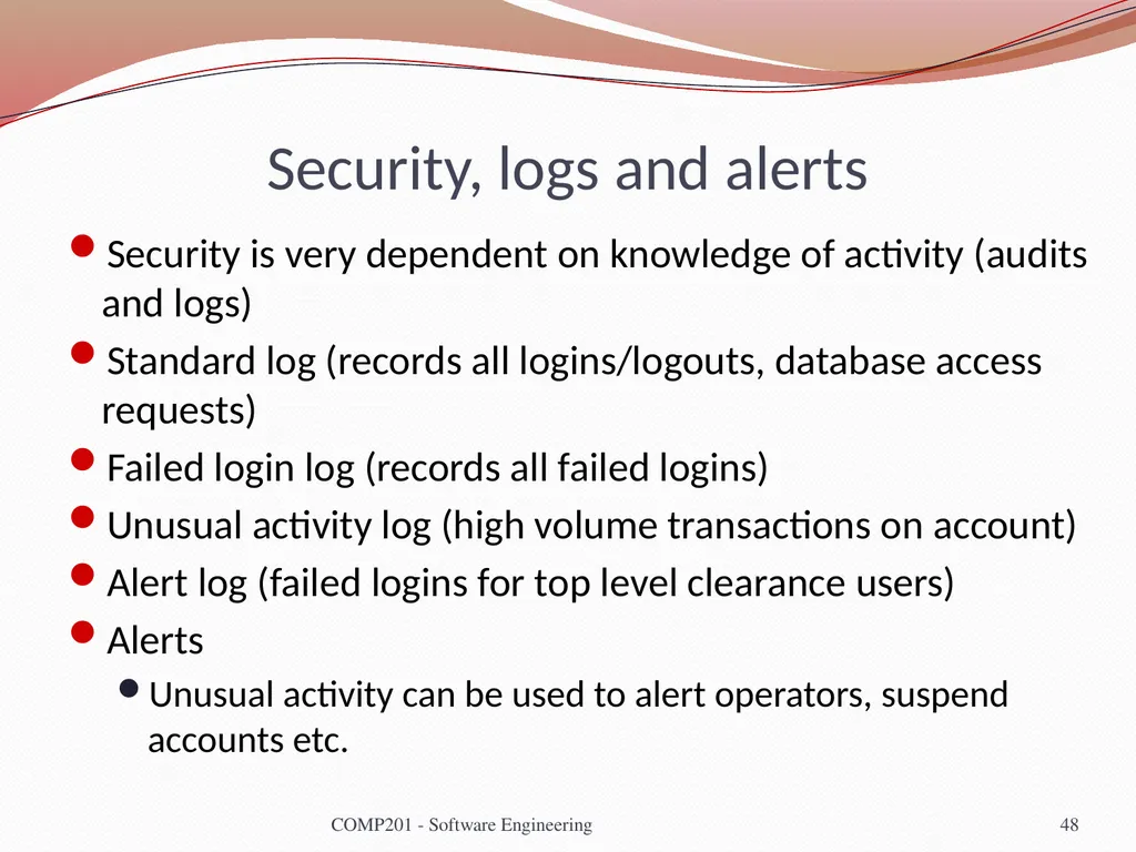 Software Engineering COMP 201 Lecturer: Sebastian - slide 48 of 56
