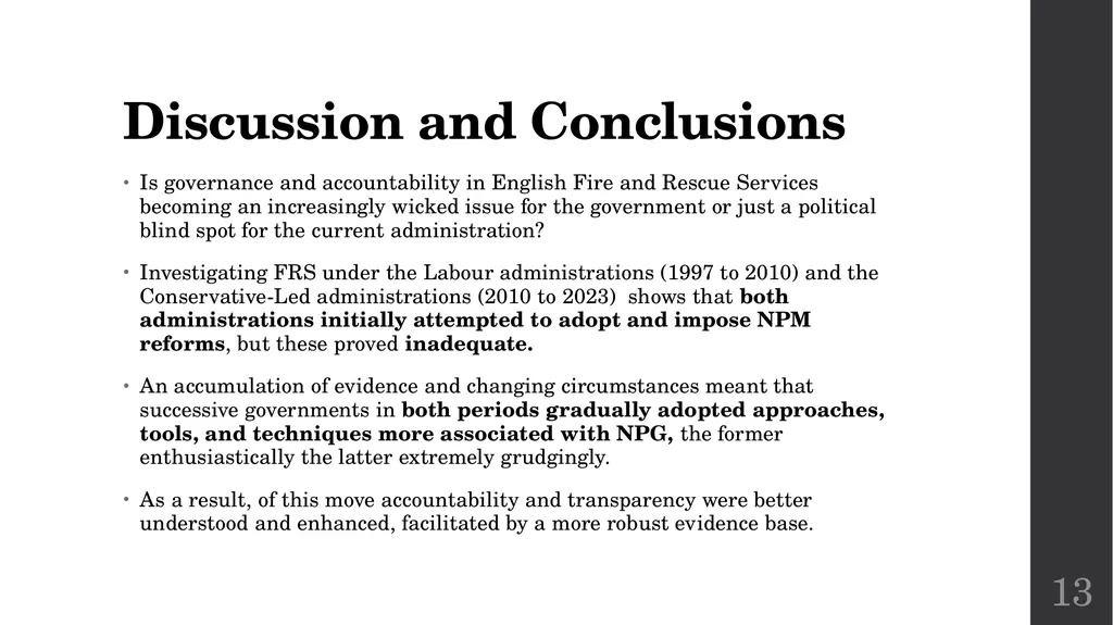 Governance and accountability in English Fire and - slide 14 of 16