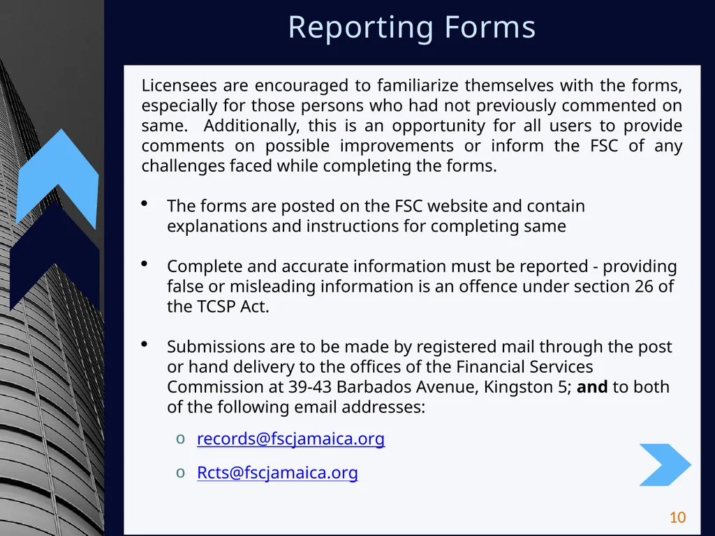 TRUST AND CORPORATE SERVICES PROVIDERS - slide 10 of 15